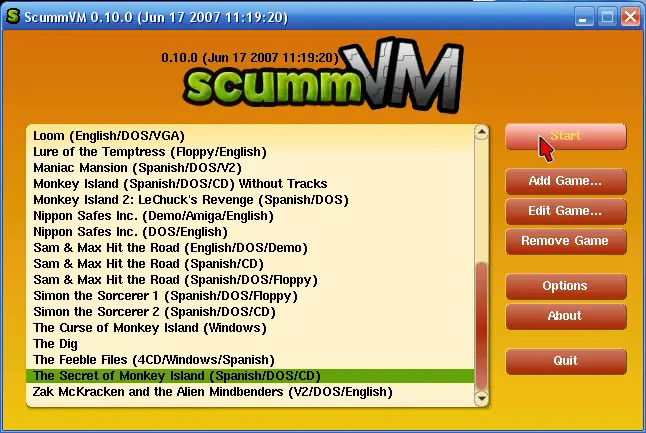 Un programa muy bueno: ScummVM