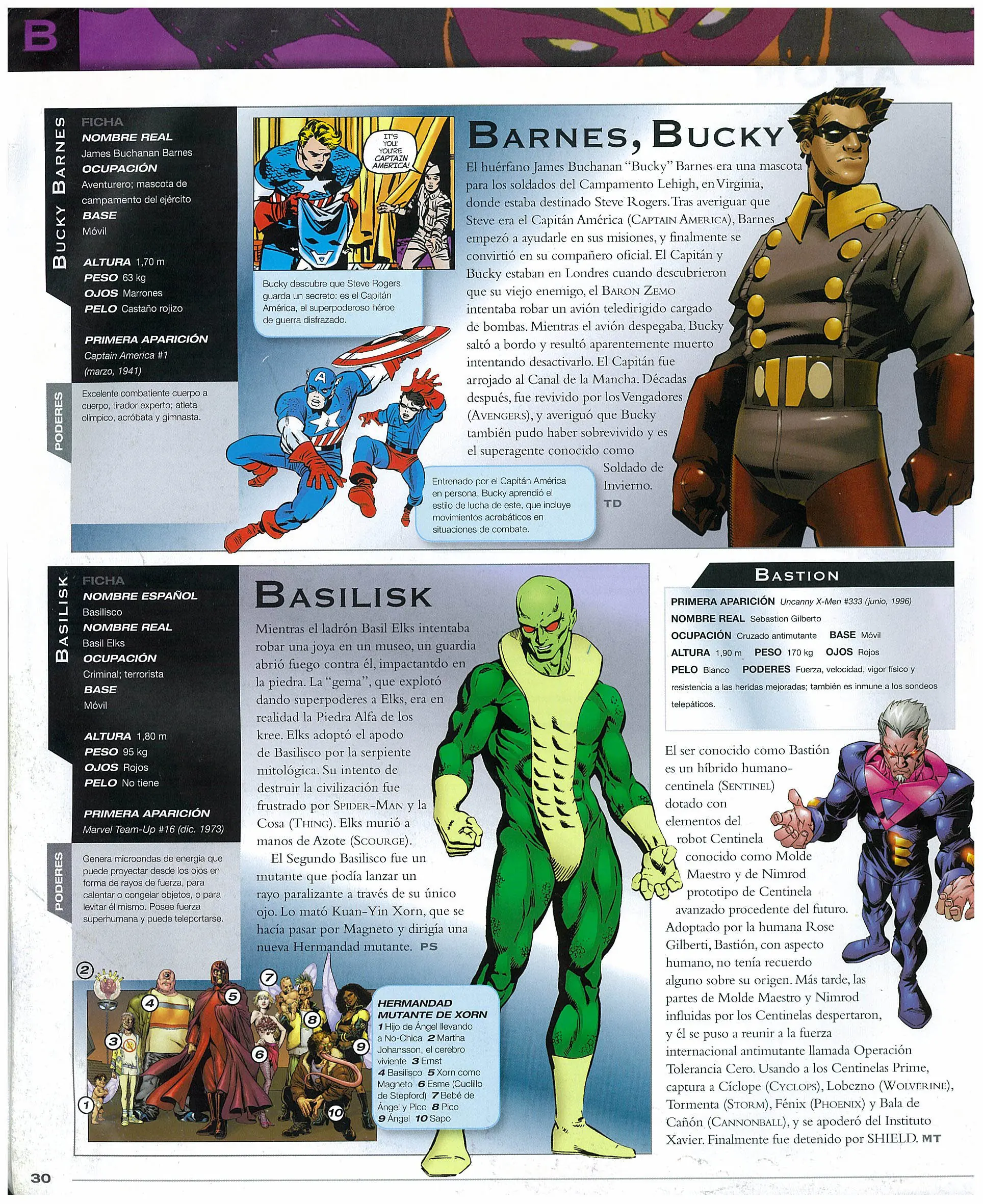 Thor Spiderman Hulk  Punisher Deadpool Wolverine Iron man La cosa La mole capitan America Antorcha Humana Fenix Charles Xavier