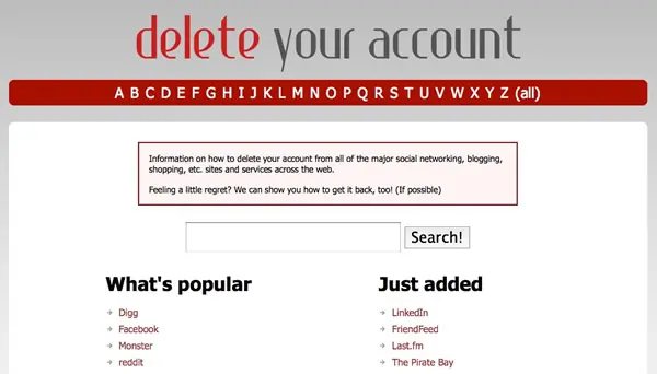 eliminar tu cuenta de Facebook, Google, MySpace, YouTube, Ho