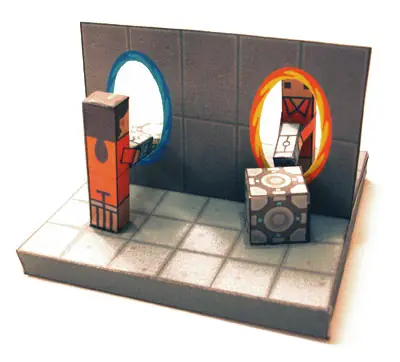 2 papercraft Uno de Pikachu y otro de Portal o.o