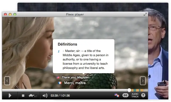 Fleex: Aprende inglés mientras miras películas