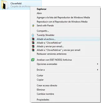 Como dividir un archivo.rar