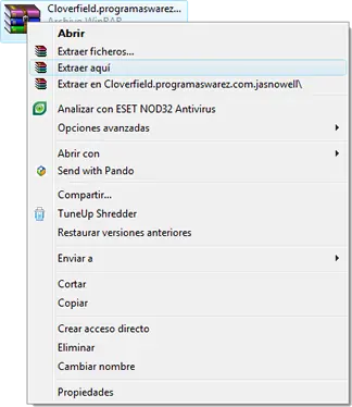 Como dividir un archivo.rar