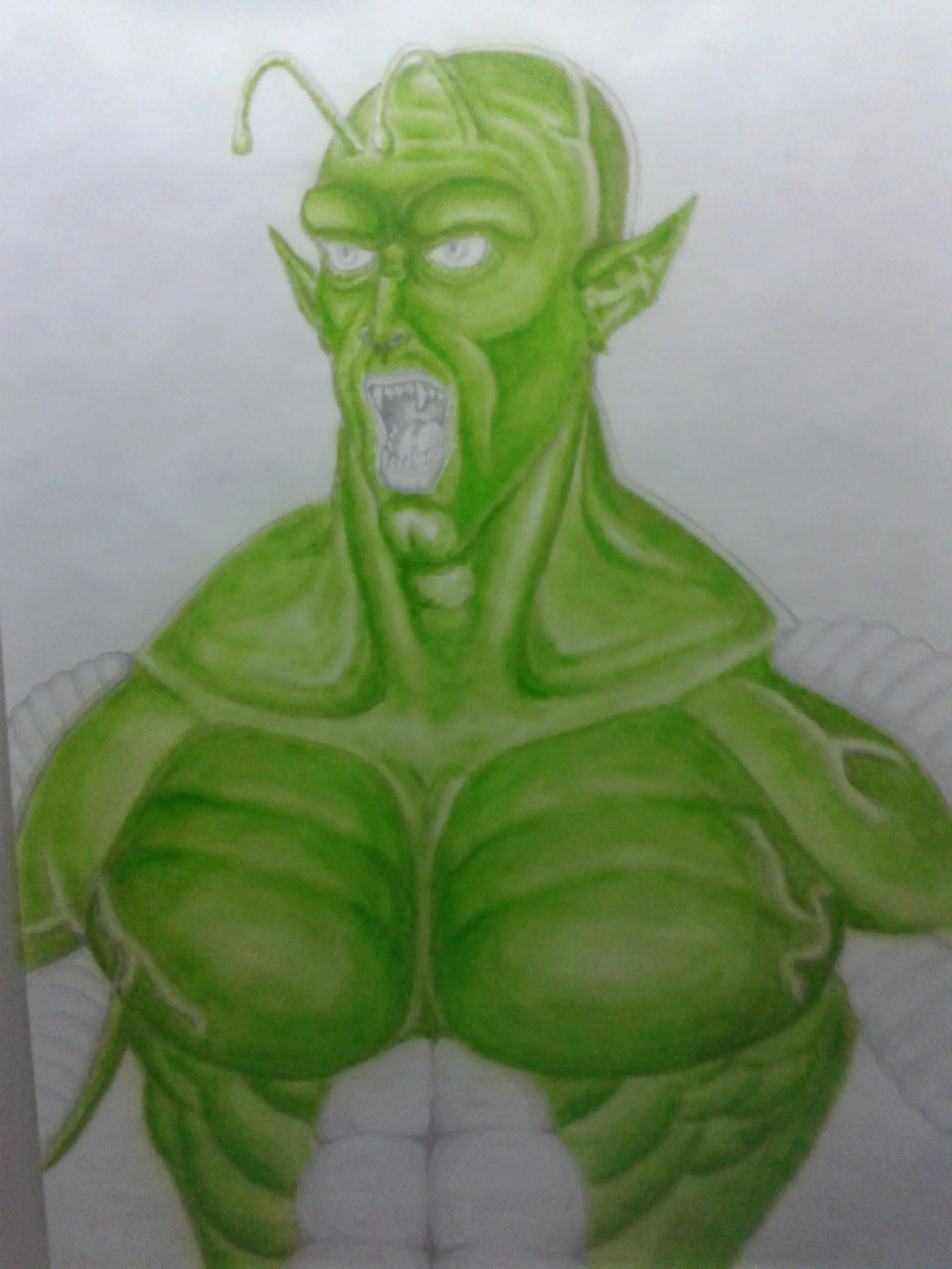 Aerografia de Mi versión de Piccolo (paso a paso)