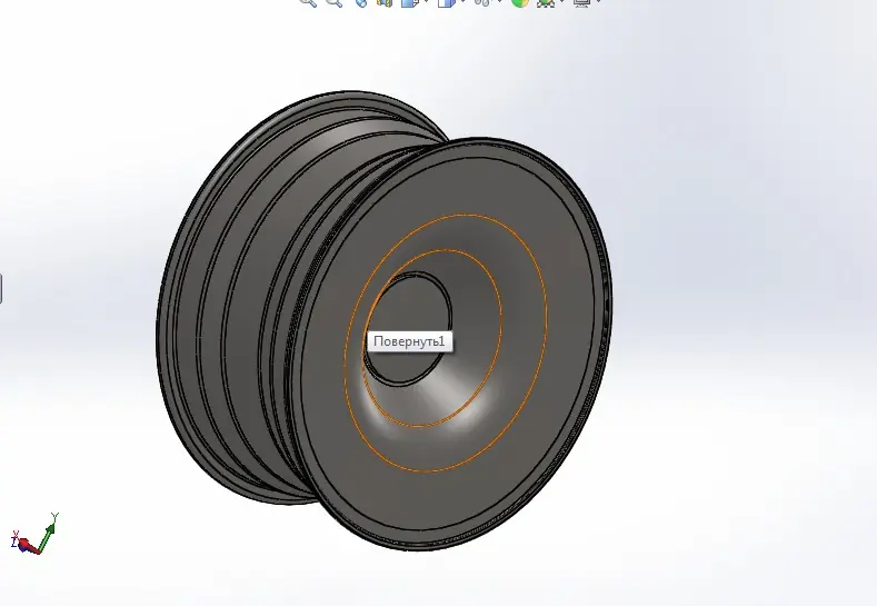 Mi trabajo en Solidworks: Rueda [cubierta y llanta]