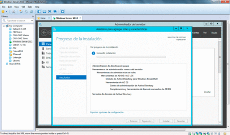 Instalación Active Directory Win Server 2012