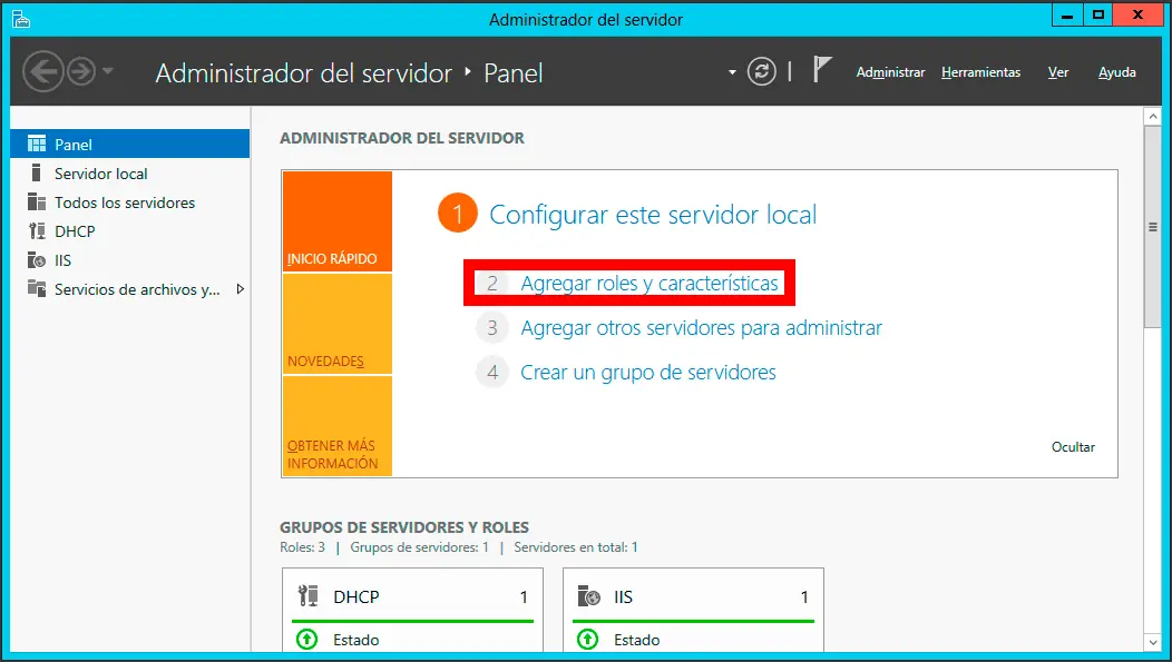 instalacion windows server