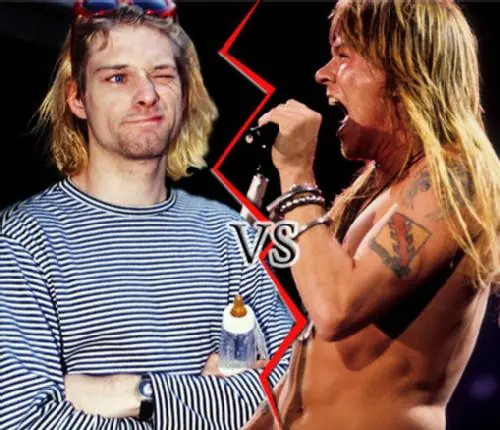 Porque estaban peleados Cobain y Rose