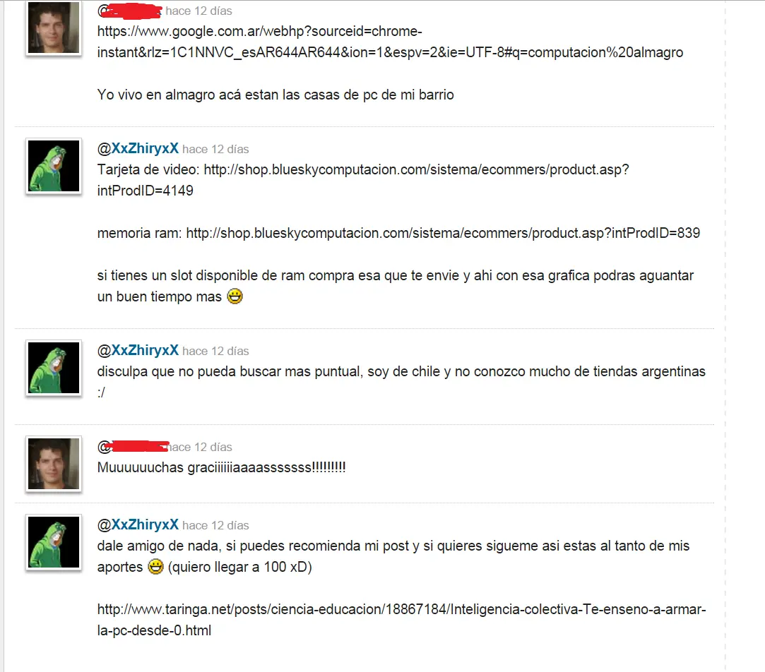 Taringa creadores