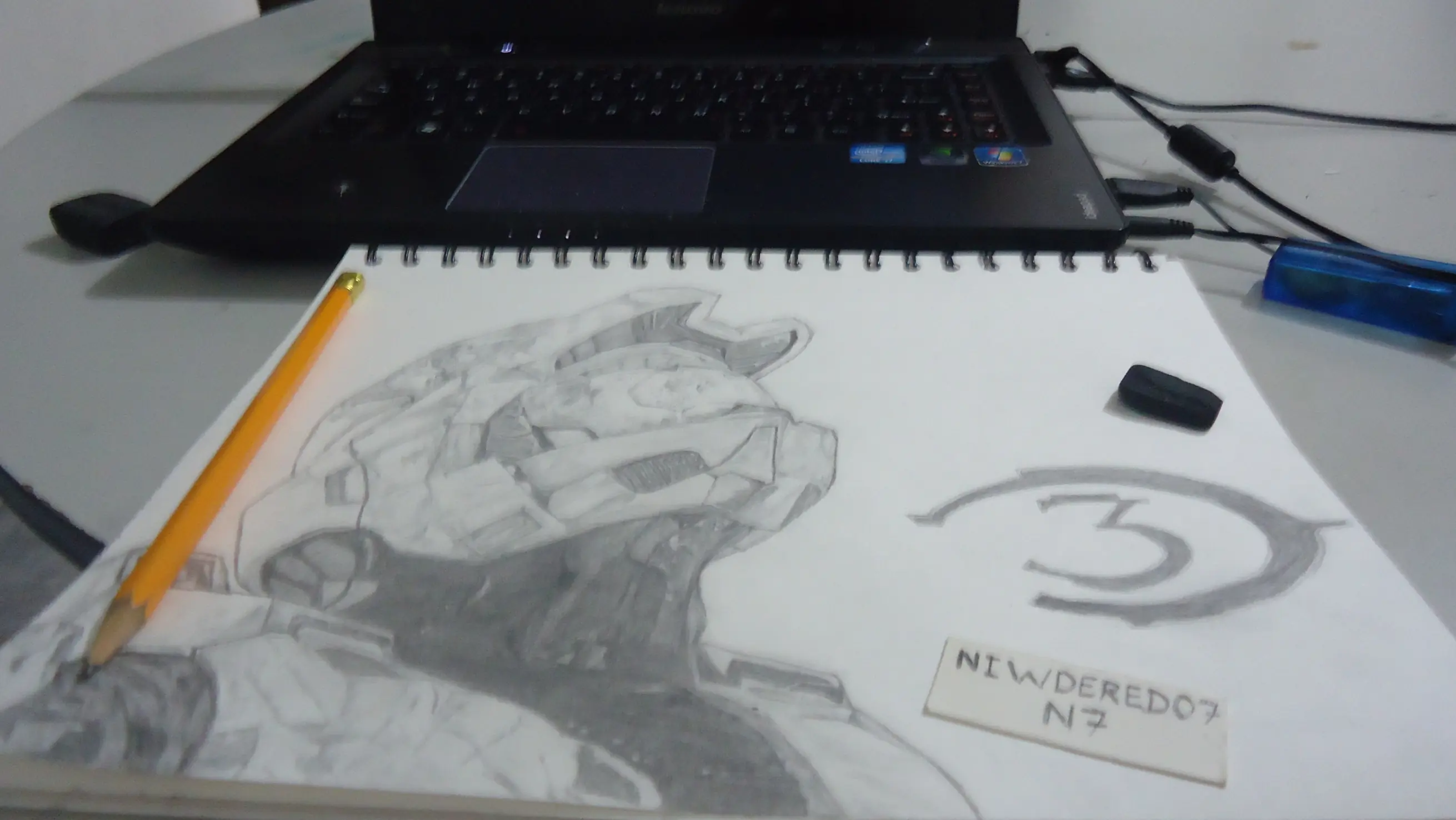 Dibuje al Master Chief (Halo 3)