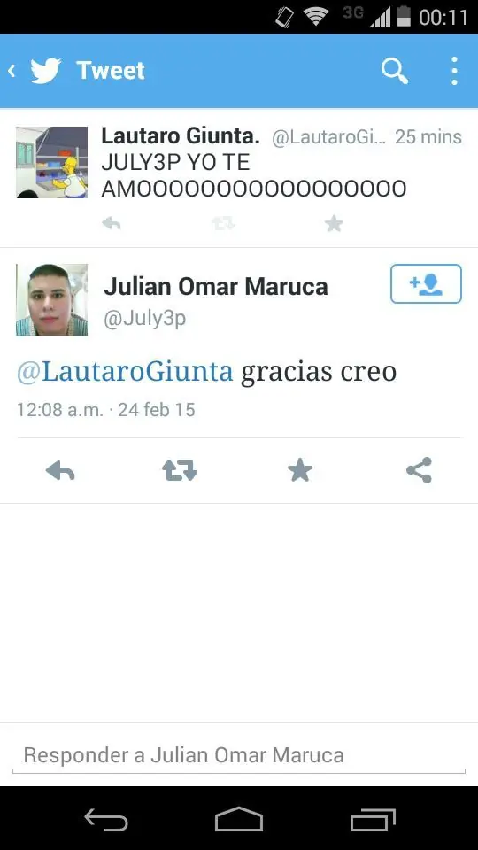 Me respondió un Tweet July3p