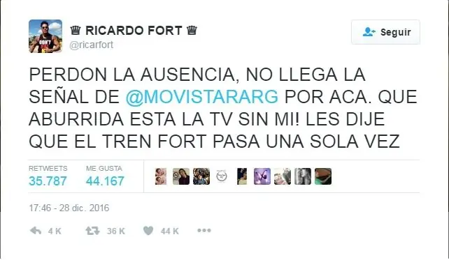 El comandante nos escribe desde arriba..