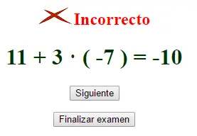 Ejercicios interactivos