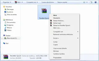 reset epson