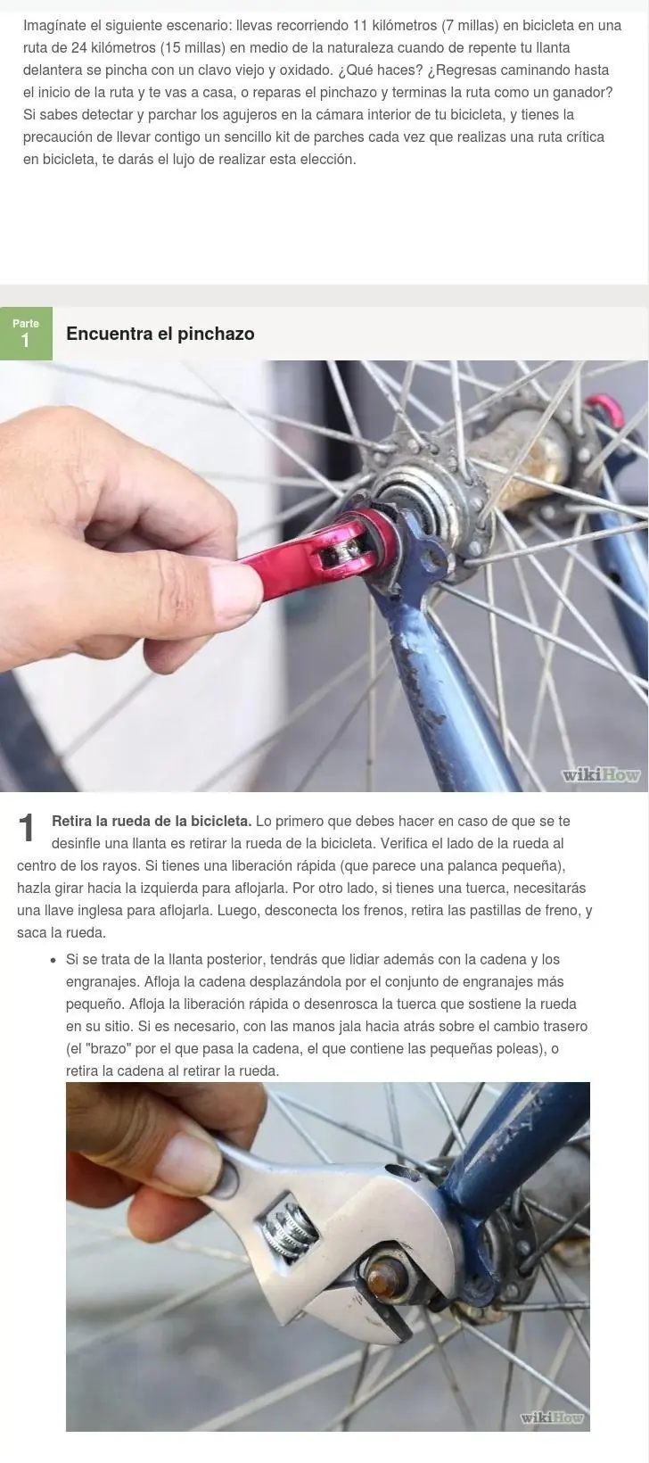 Cómo poner un parche a la cámara de una bicicleta