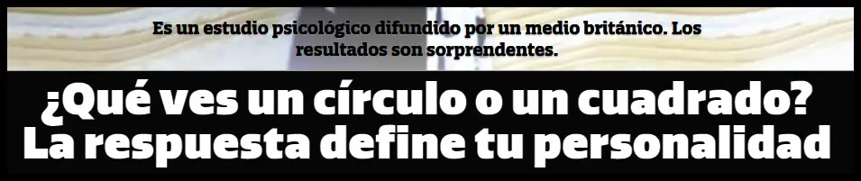 ¿Qué ves un círculo o un cuadrado? define tu personalidad