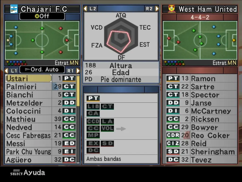 Mi humilde equipito de la Liga Master del PES 6