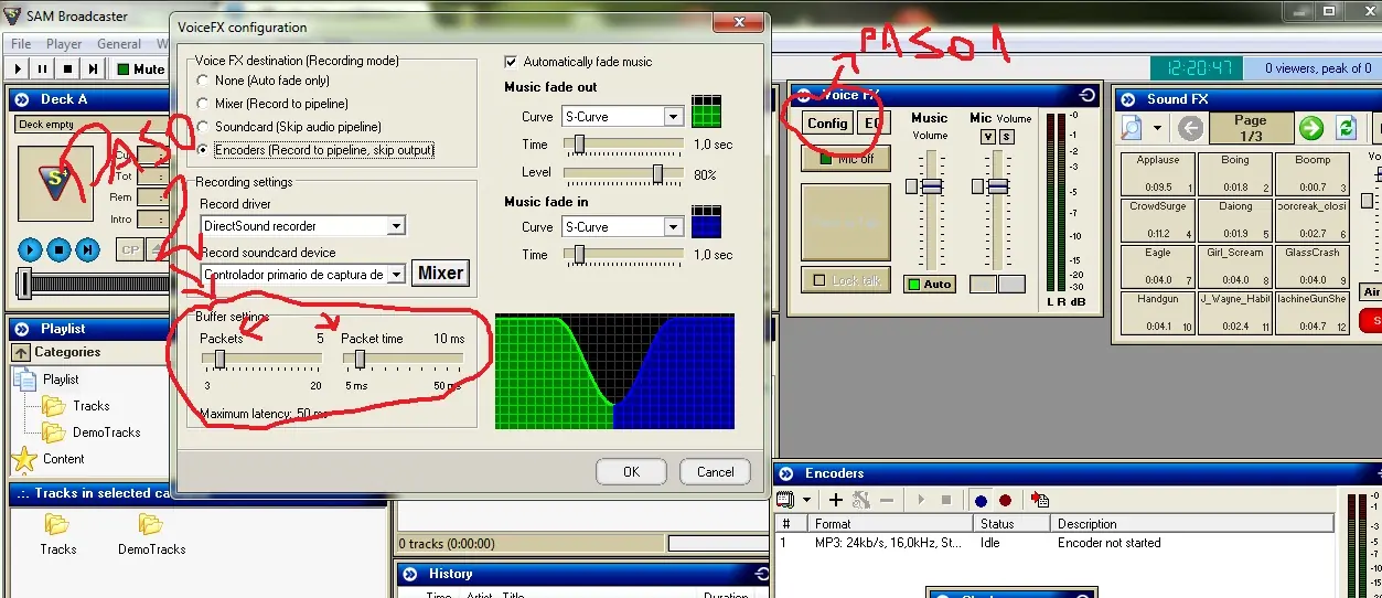solucion problema de microfono sam broadcaster