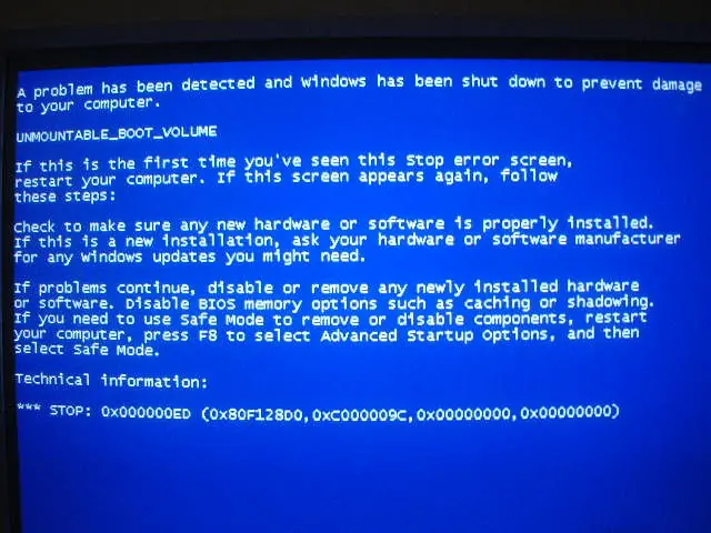 pantalla azul al bootear windows xp desde unidad de cd