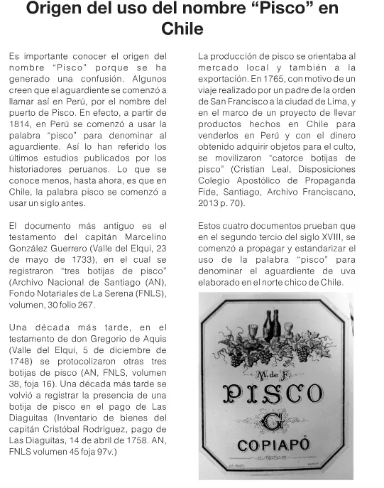 Denominacion de origen Pisco Denominacion de origen Pisco