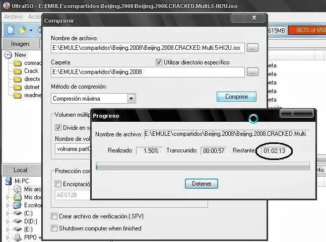 Grabar juegos de 9.GB en DVD de 4.7GB con ultraiso