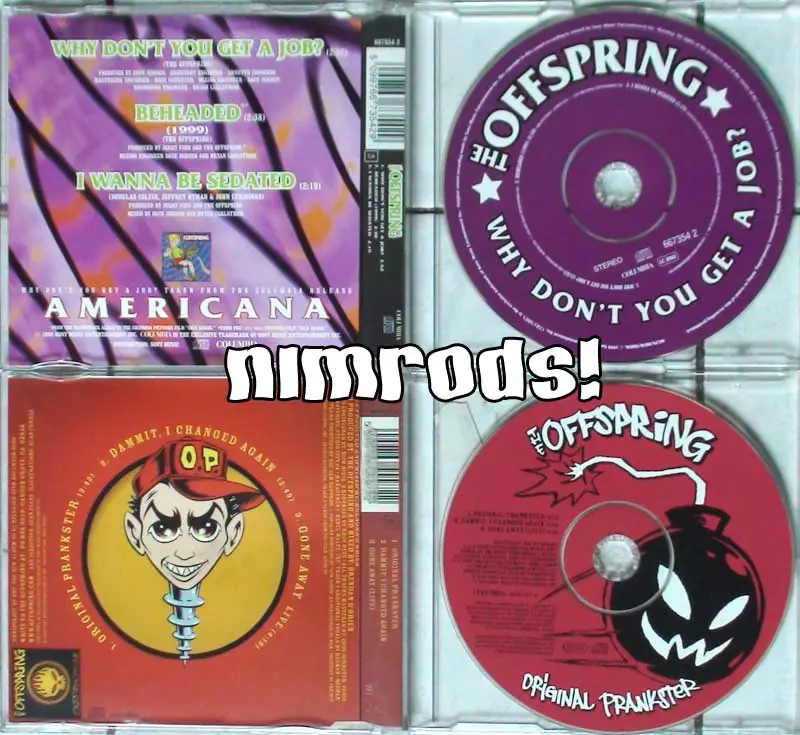 Tapas de Singles de The Offspring para pasar el rato...