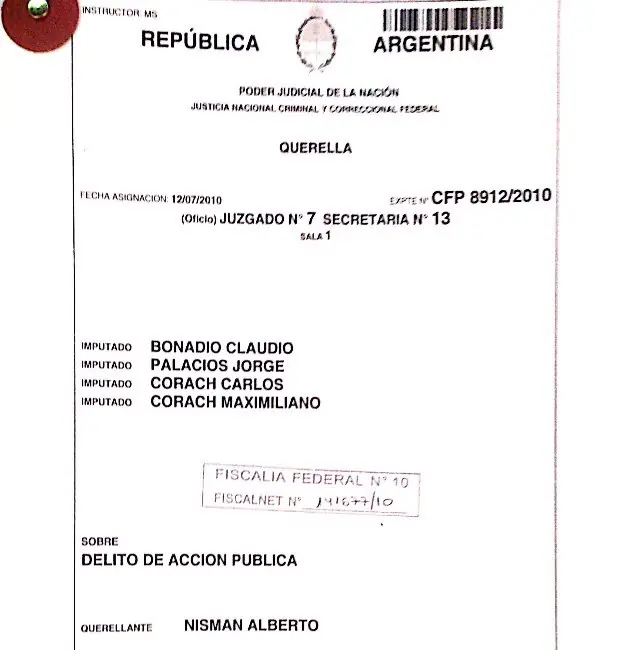 Hagamos top a la denuncia que Nisman le clavó a Bonadio Hagamos top a la denuncia que Nisman le clavó a Bonadio