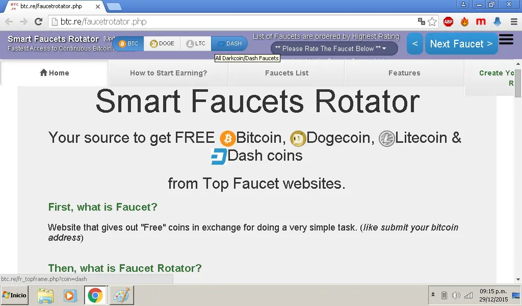 Gana bits con este Faucet Rotator