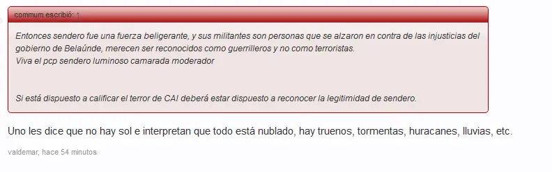 Forosperu y la relativización del terror senderista