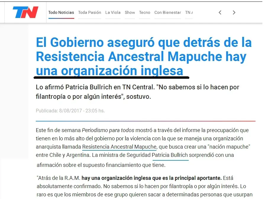 Los mapuches son ingleses y te lo muestro