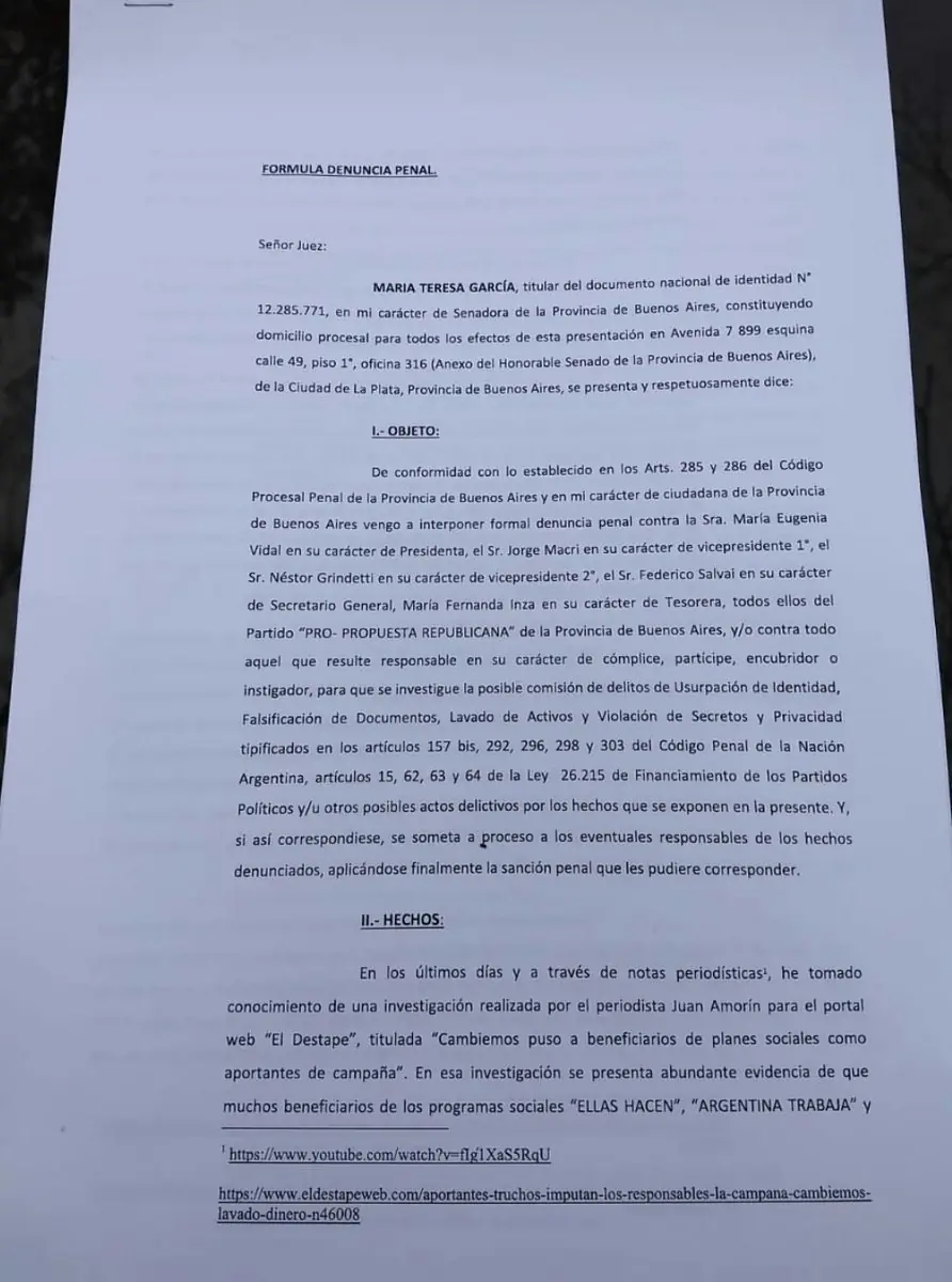 Aportantes truchos: aparecieron 2 arrepentidos de Cambiemos