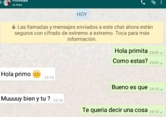WhatsAp: Intentó insinúarse a su prima y ella respondió esto