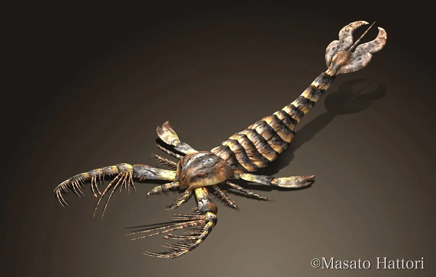Escorpion marino de una era geologica post