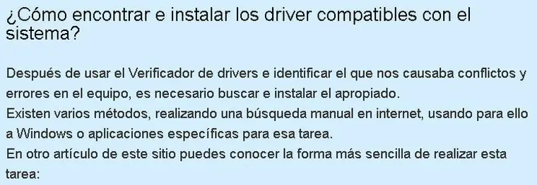 Comprobar los drivers / controladores instalados en Windows