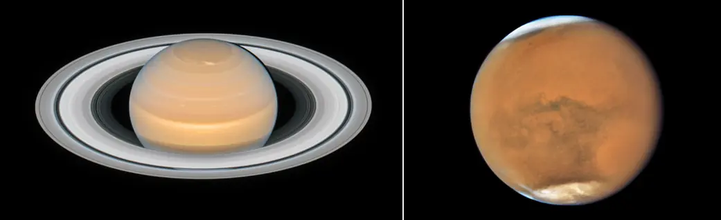 Saturno y Marte mas cerca