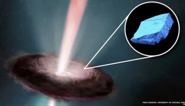Hibonita,cristal azul revela los violentos inicios del Sol