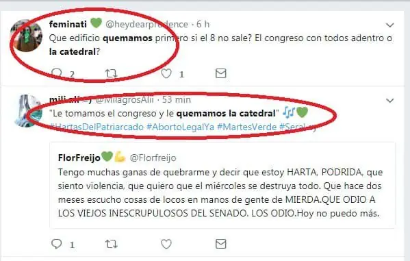 Urgente: Feministas planean quema de iglesias y masacres