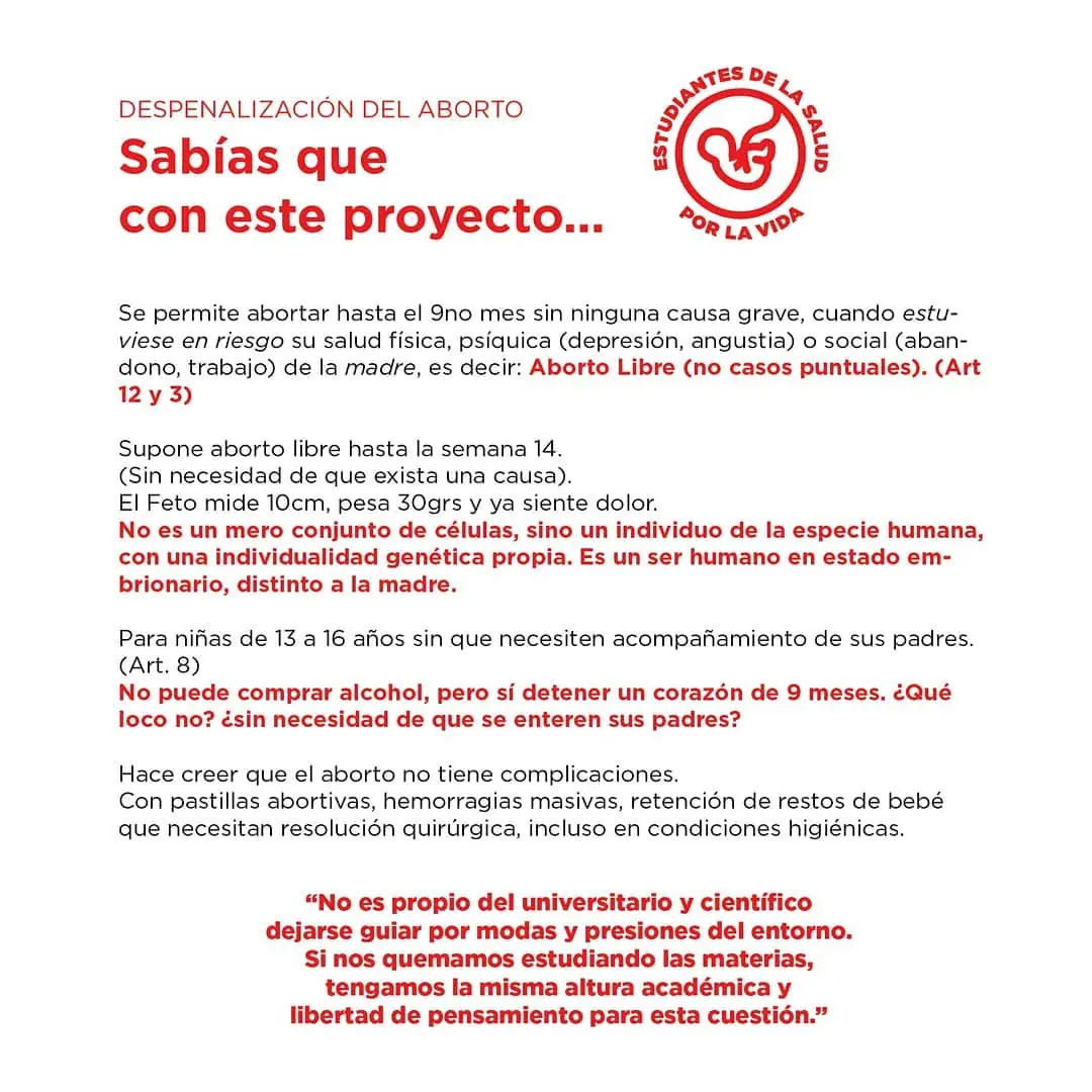 Gobierno intima a no votar a pro-vidas