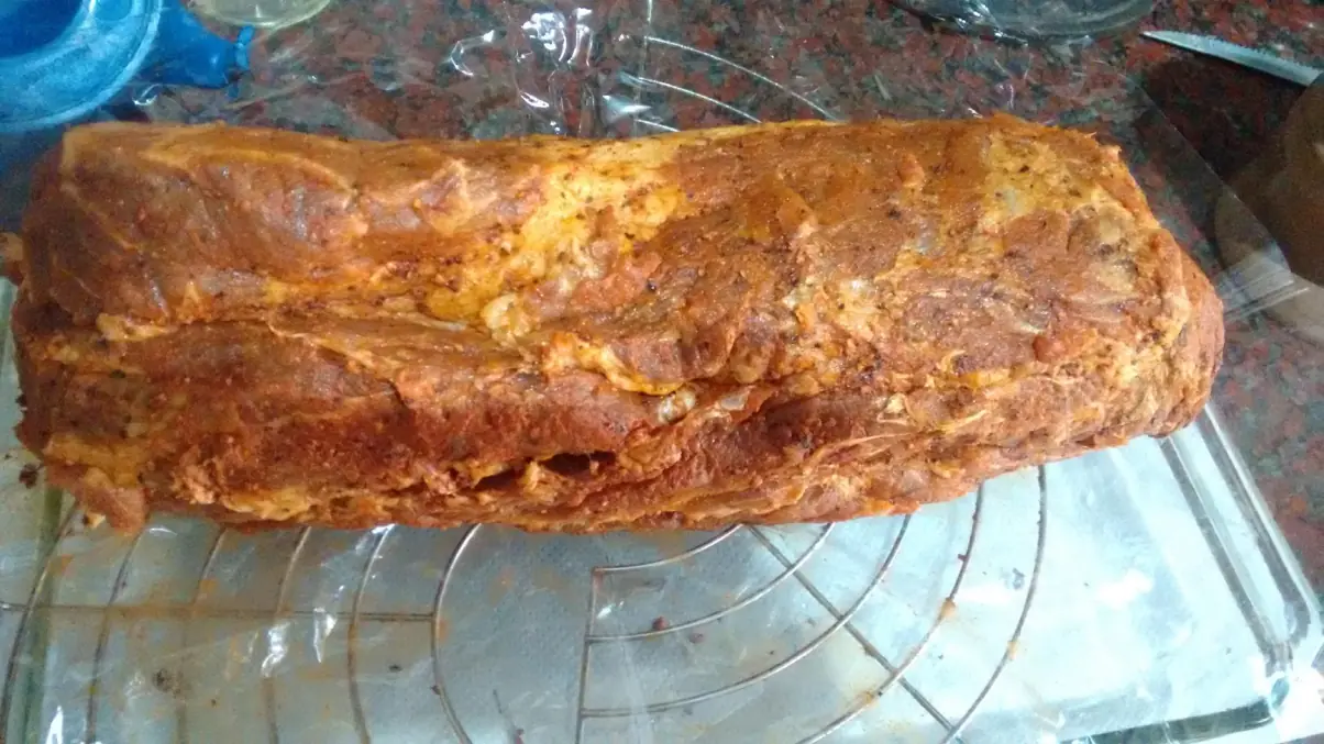 Bondiola curada, receta propia