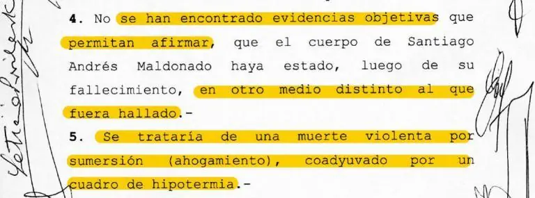 Santiago Maldonado murió de hipotermia, recibió una RCP