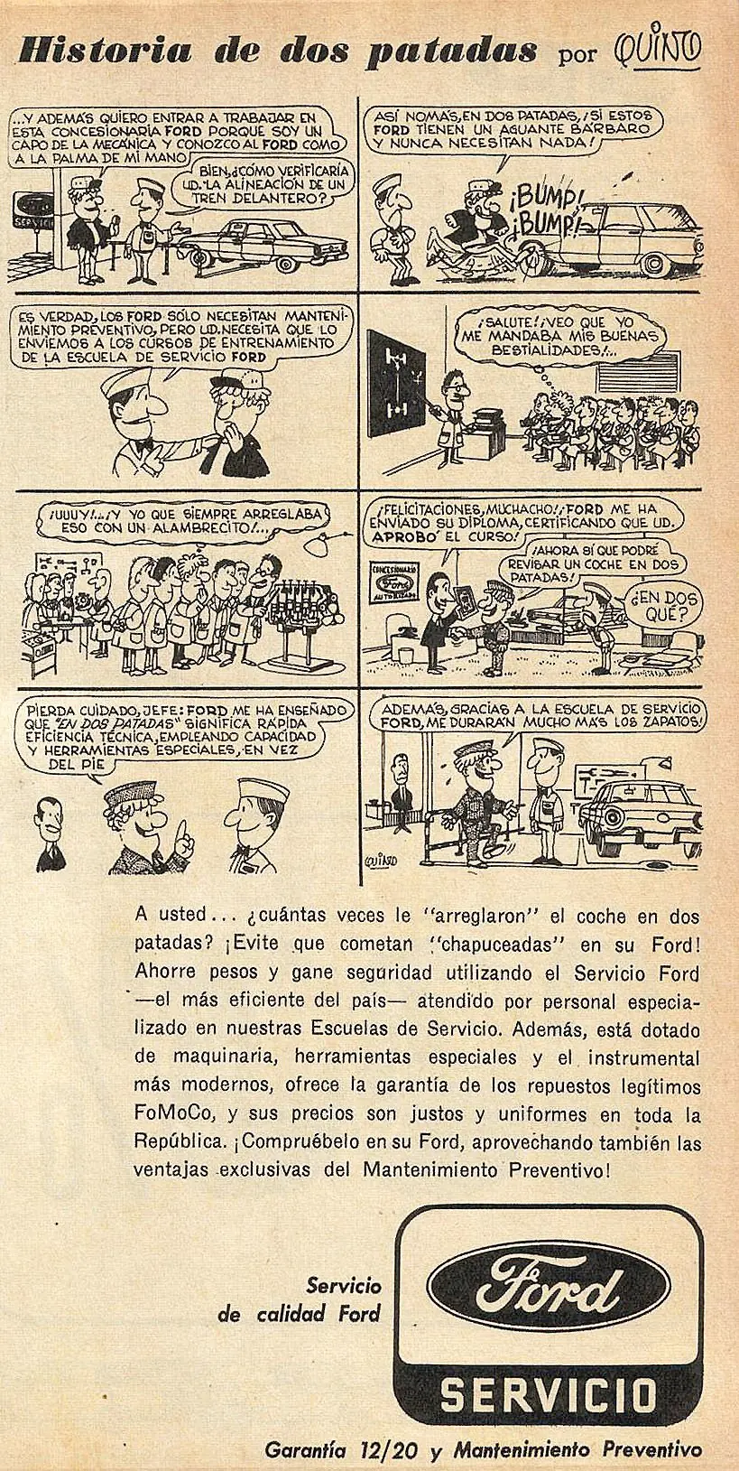 Las historietas de Quino para Ford Motor Argentina