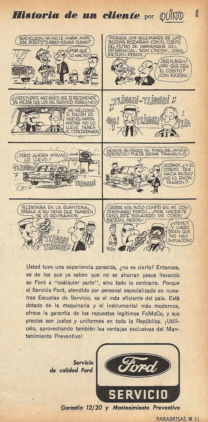 Quino y las historietas para Ford