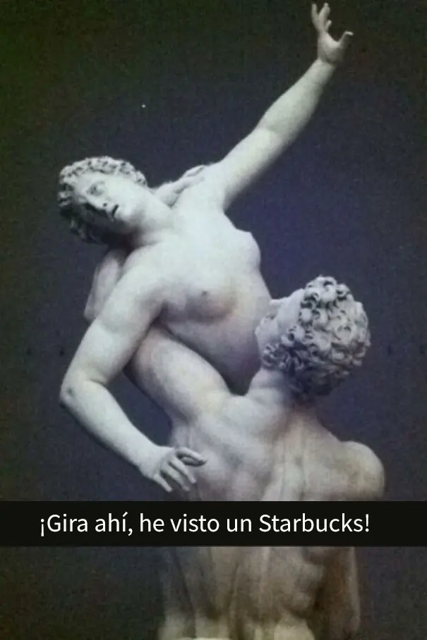 Snapchats que convierten la Historia del Arte en comedia