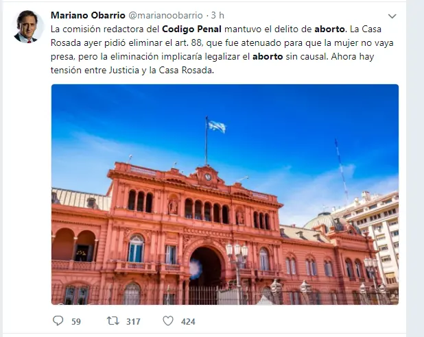Tension: El gobierno a favor de despenalizar el aborto