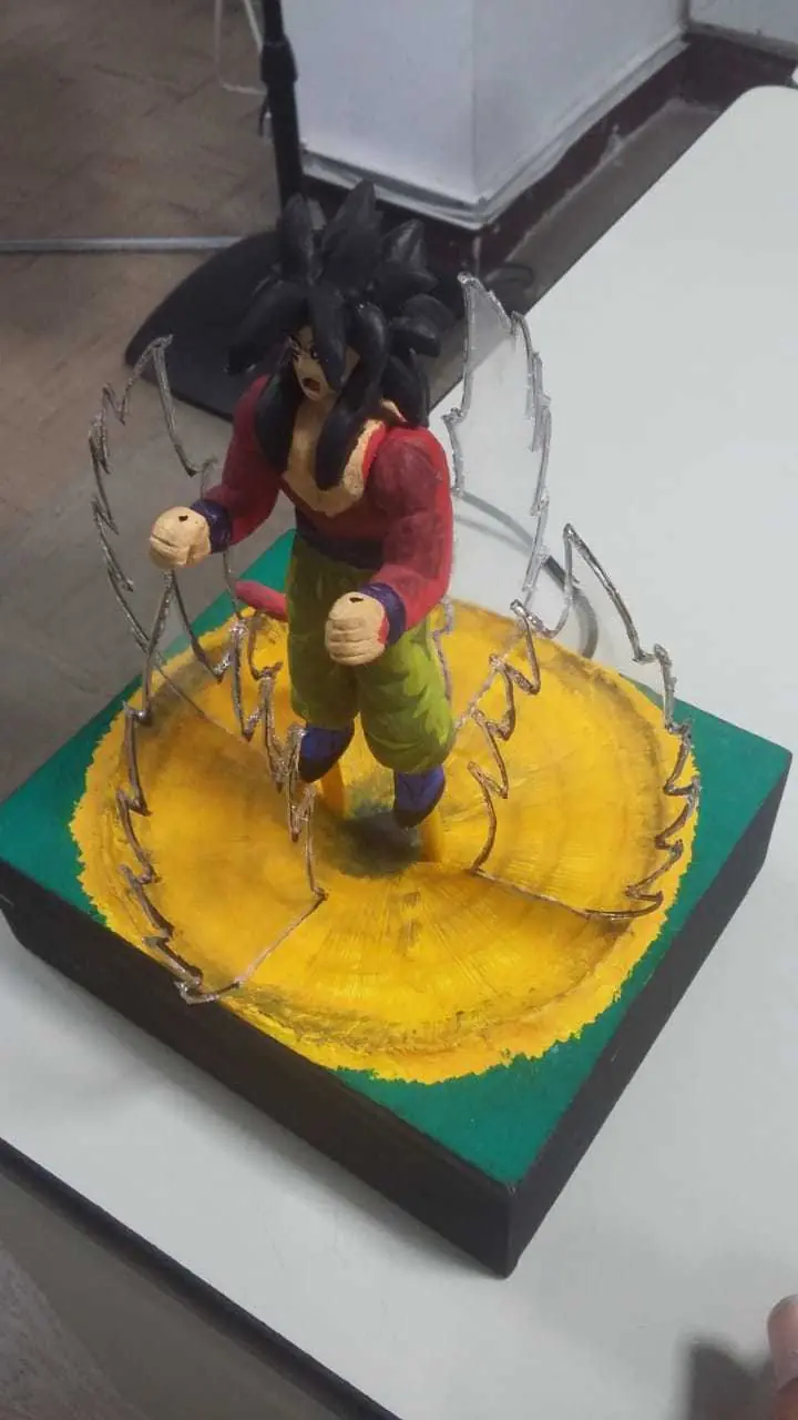 Goku super sayayin 4 en madera