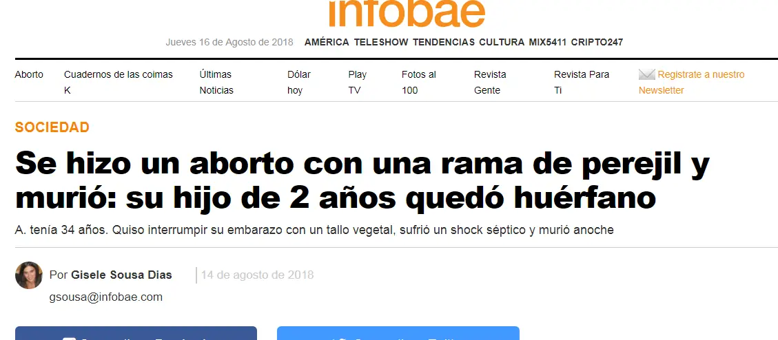 Se cayo la opereta Pro aborto
