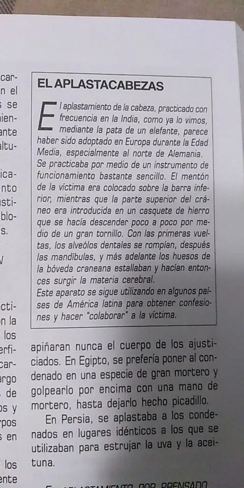 Así eran los métodos de tortura que utilizaban antes