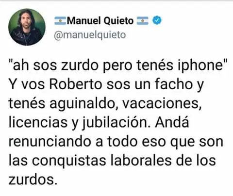 Las conquistas sociales y los zurdos con Iphone