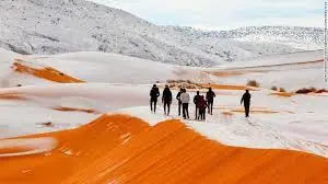 Nevó en uno de los lugares más calientes del planeta