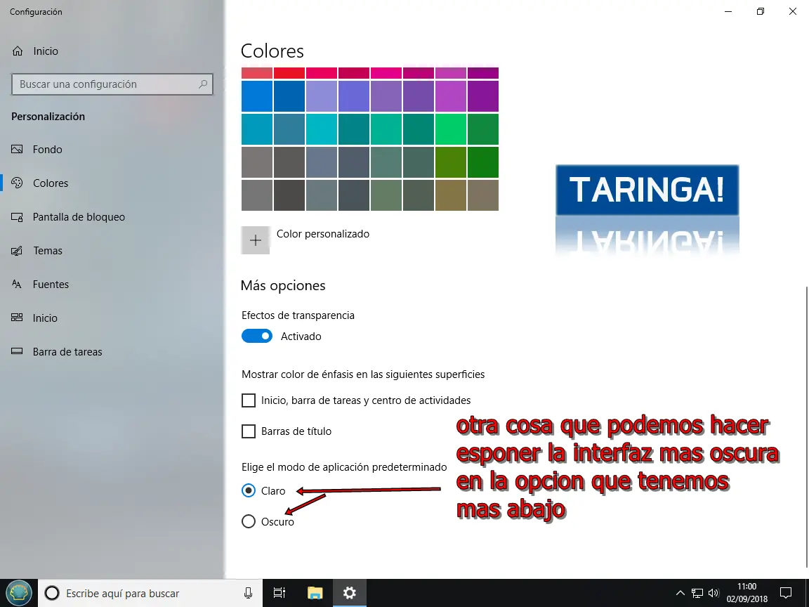 cambiar escritorio windows10